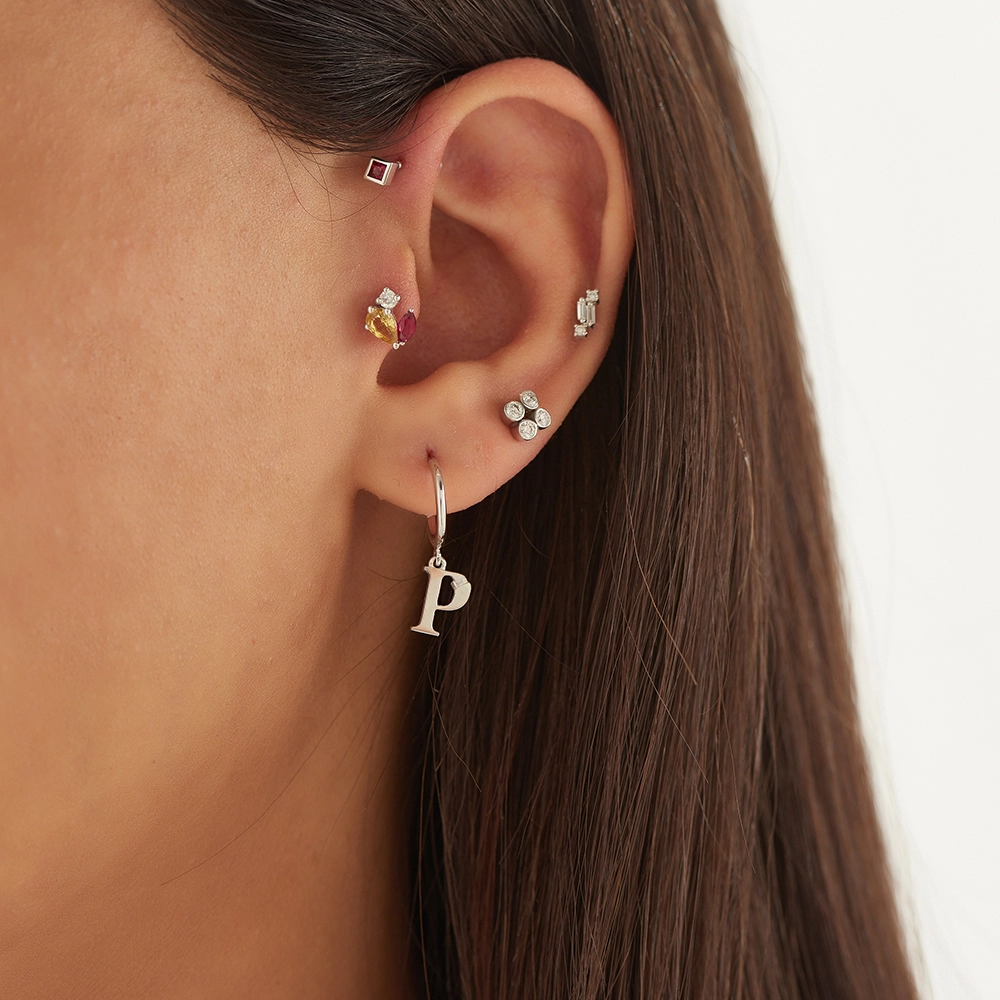 Bliss Frame 0.14 CT Diamond Mini Single Earring - 3