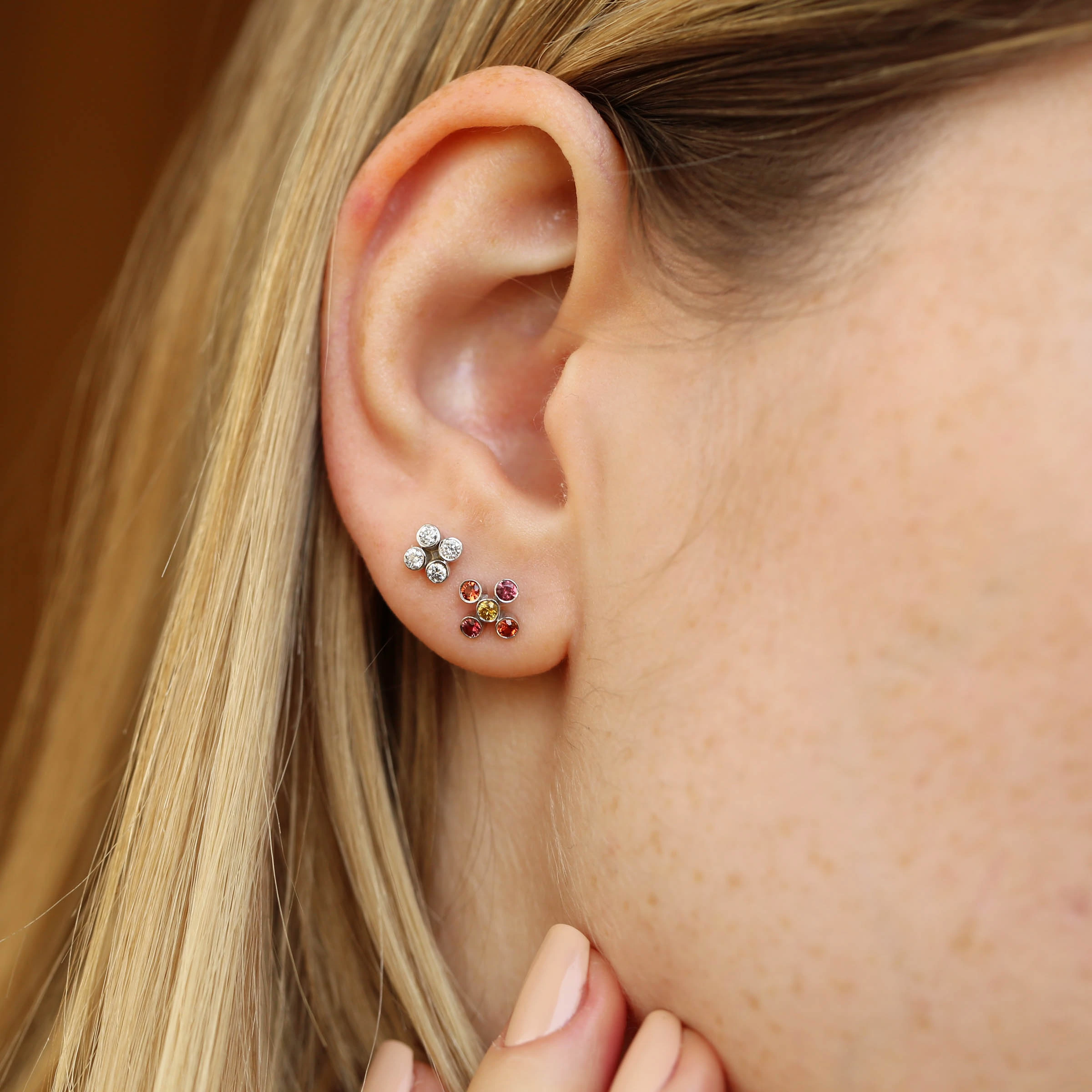 Bliss Frame 0.14 CT Diamond Mini Single Earring - 2