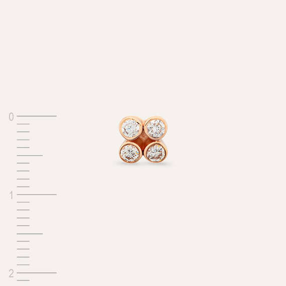 Bliss Frame 0.14 CT Diamond Rose Gold Mini Single Earring - 5
