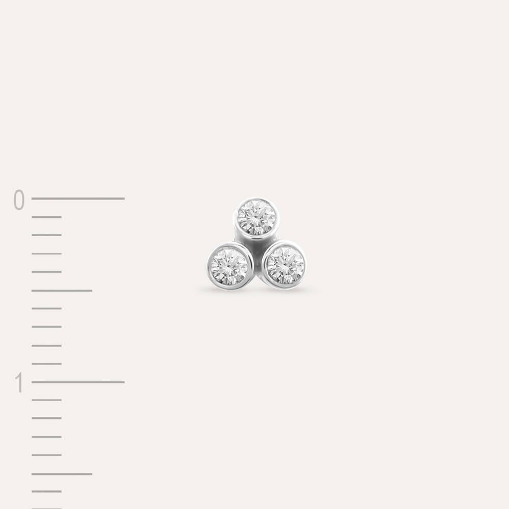 Bliss Triangle 0.10 CT Diamond White Gold Mini Single Earring