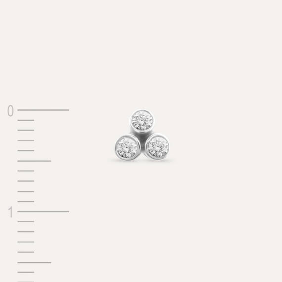 Bliss Triangle 0.11 CT Diamond White Gold Mini Single Earring - 4