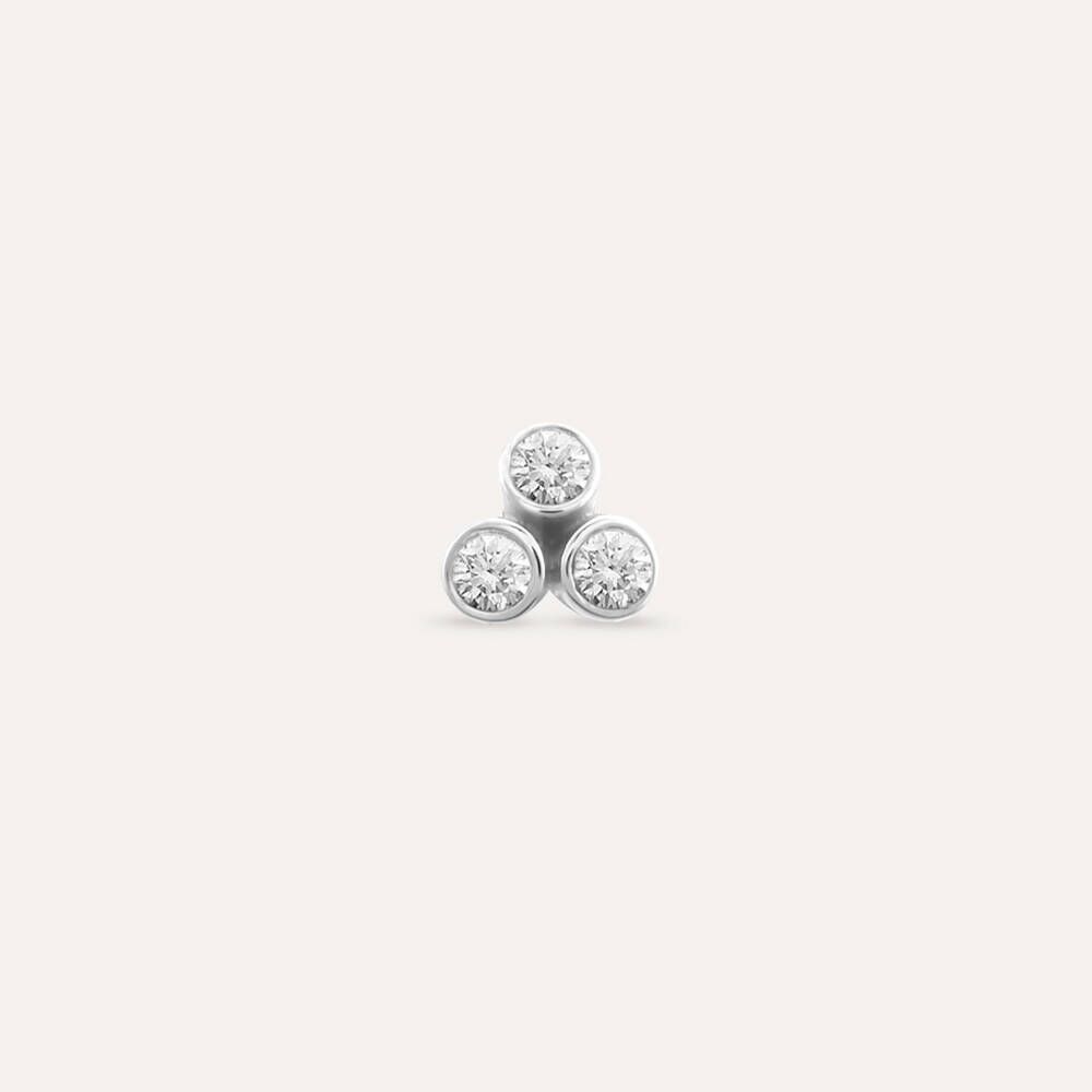 Bliss Triangle 0.10 CT Diamond White Gold Mini Single Earring