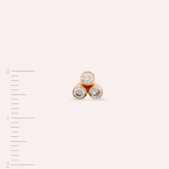 Bliss Triangle 0.11 CT Diamond Rose Gold Mini Single Earring - 5