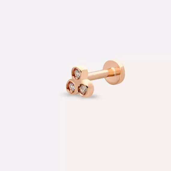 Bliss Triangle Diamond Rose Gold Piercing - 1