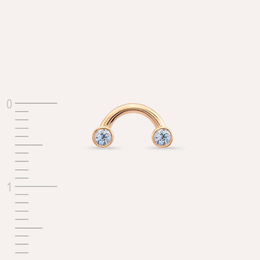 Bliss Two 0.08 CT White Sapphire Rose Gold Mini Single Earring