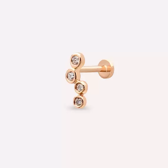 Bliss Wave Diamond Rose Gold Piercing - 1