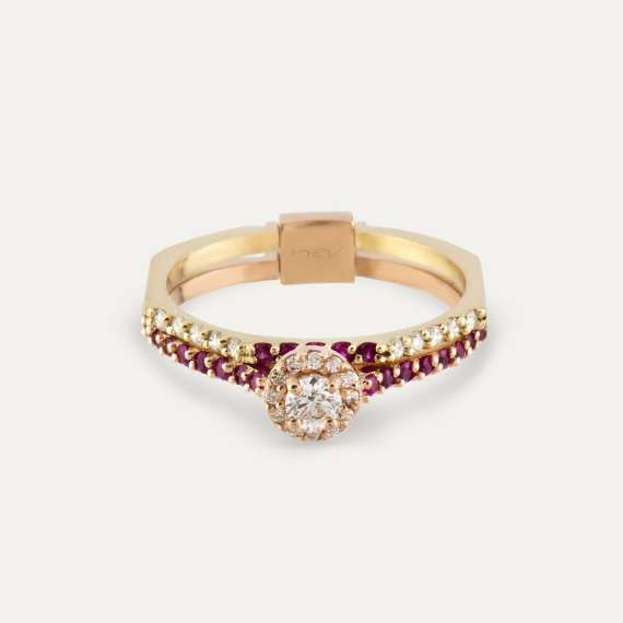 Bloody Mary 0.54 CT Ruby and Diamond Ring - 3