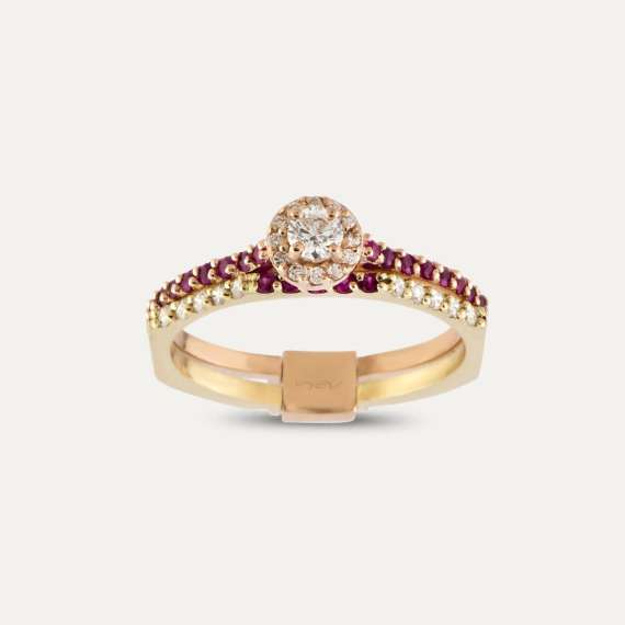 Bloody Mary 0.54 CT Ruby and Diamond Ring - 1
