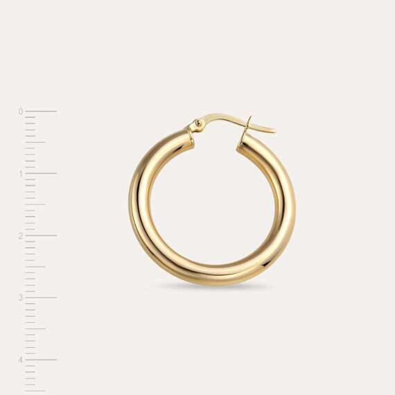 Bold Jr. Yellow Gold Hoop Earring - 5