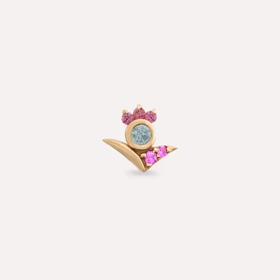 Bona Multicolor Sapphire Rose Gold Single Earring - 3