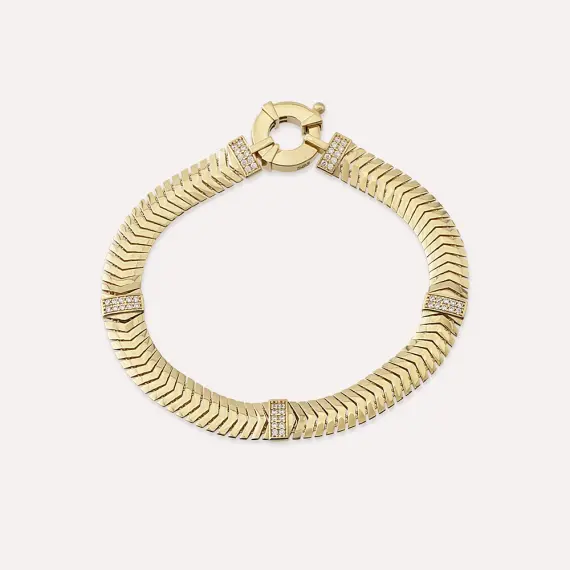 Brace Yellow Gold Bracelet - 1
