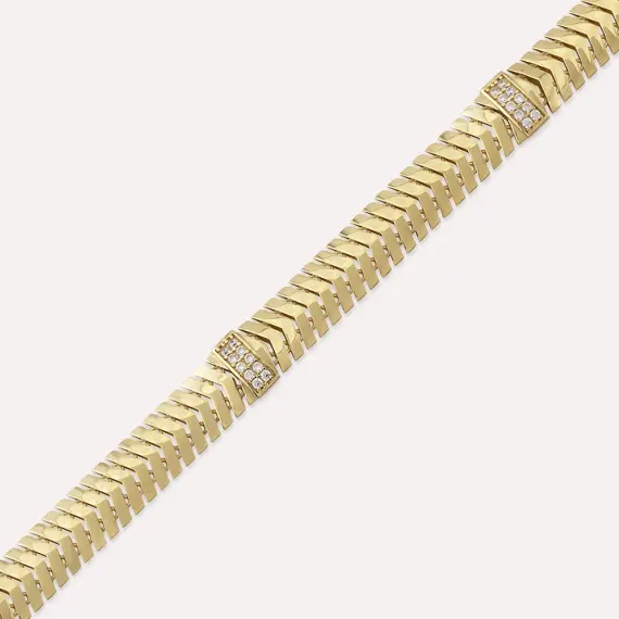 Brace Yellow Gold Bracelet - 3