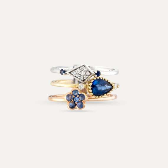 Brandy 1.31 CT Sapphire and Diamond Ring - 4
