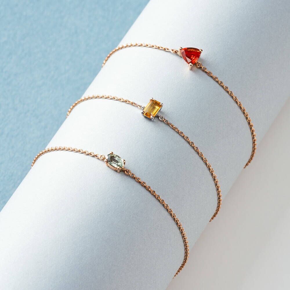 Radiant Cut Yellow Sapphire Bracelet in Gold | SayaBling Jewelry
