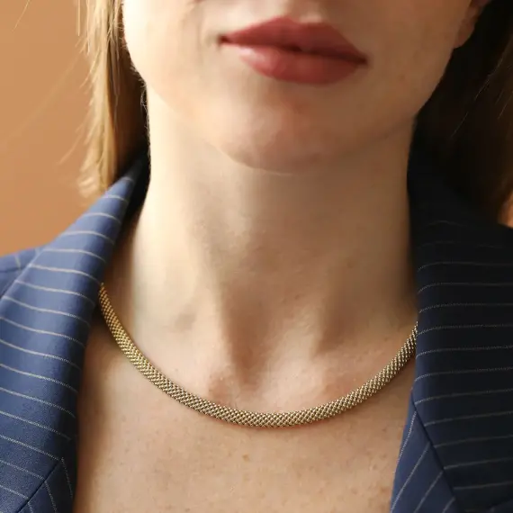 Bubble Yellow Gold Necklace - 1