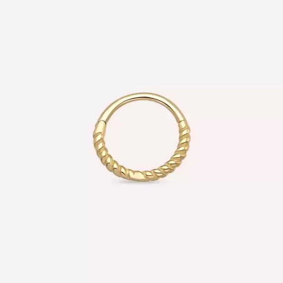 Burgu Yellow Gold Hoop Piercing - 1