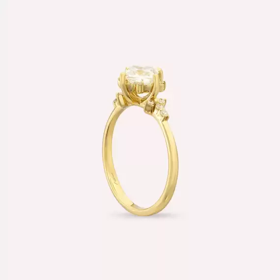 Carrie 1.13 CT Princess Cut Diamond Yellow Gold Ring - 6