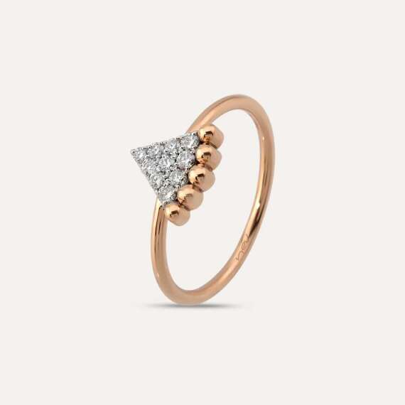 Cheesecake 0.13 CT Diamond Rose Gold Ring - 1