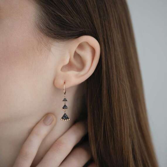 Cheesecake 0.59 CT Black Diamond Earring - 2
