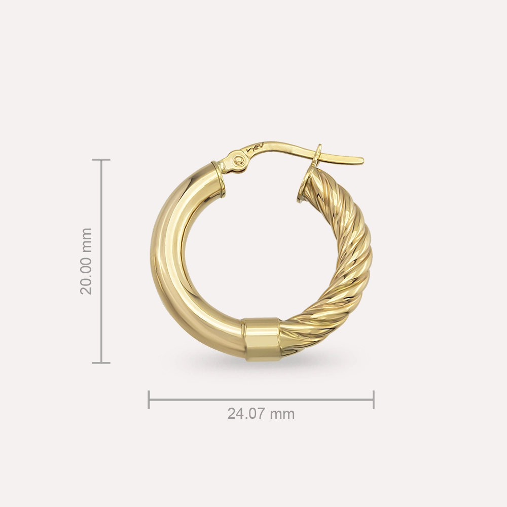 Chili Yellow Gold Hoop Earring - 3