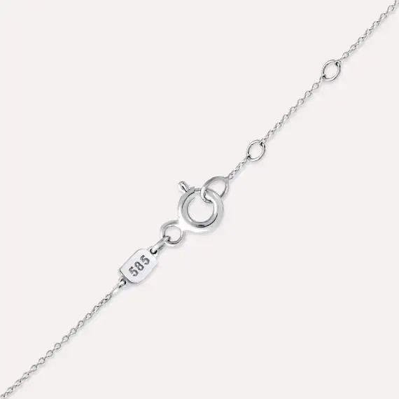 Clematis 1.31 CT Sapphire and Diamond White Gold Necklace - 5