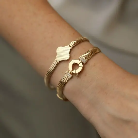 Clow Yellow Gold Bracelet - 2