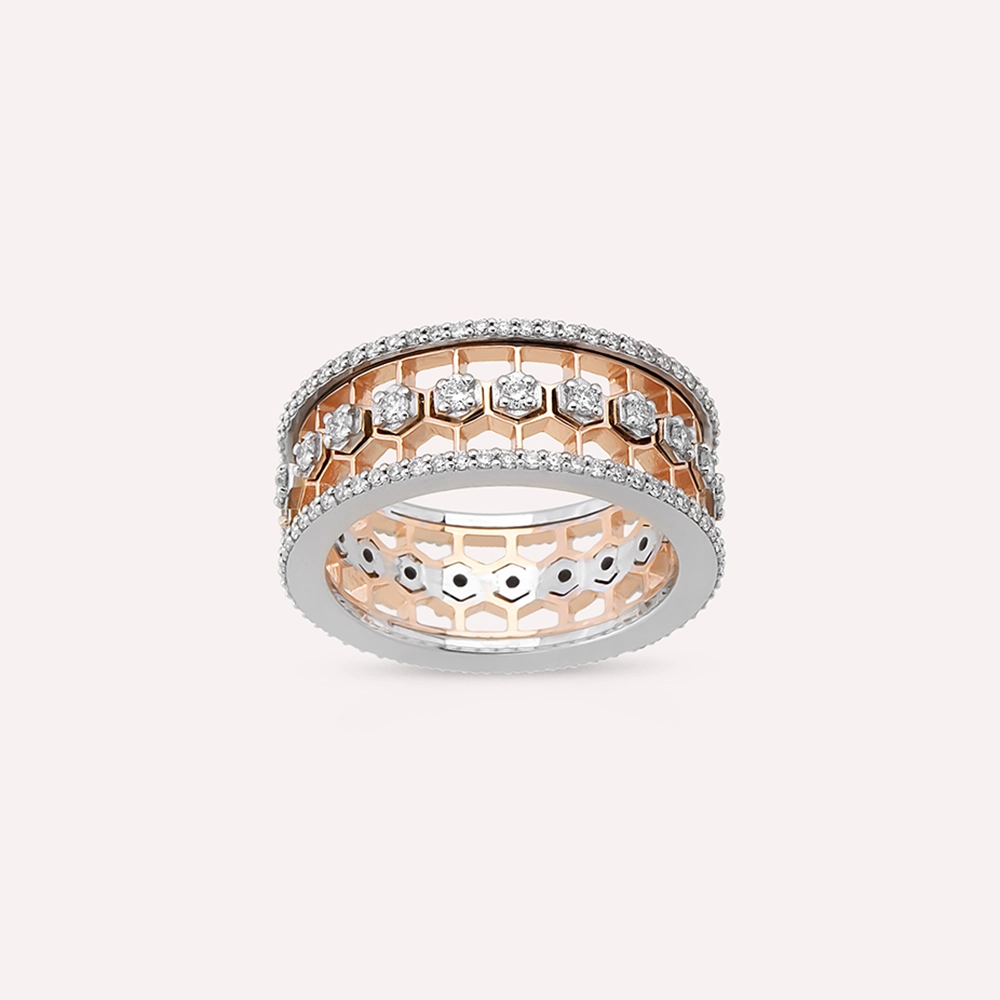 Comb 0.82 CT Diamond Eternity Ring - 1