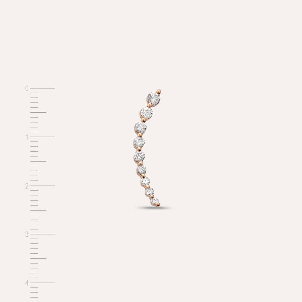 Comet 0.43 CT Diamond Rose Gold Single Earring