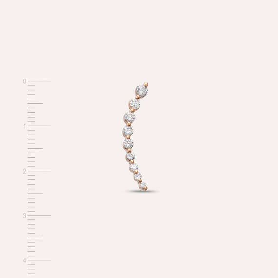 Comet 0.43 CT Diamond Rose Gold Single Earring - 5