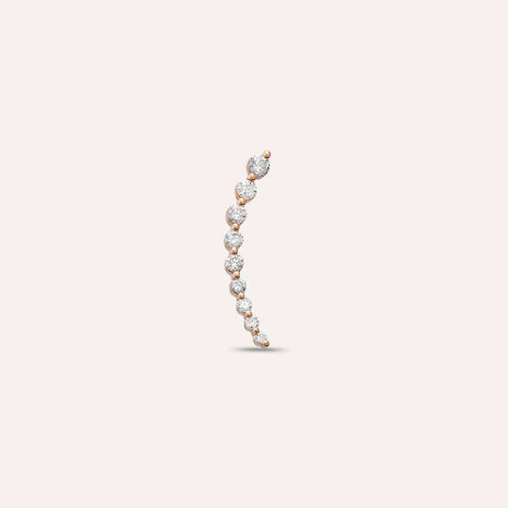 Comet 0.43 CT Diamond Rose Gold Single Earring - 1