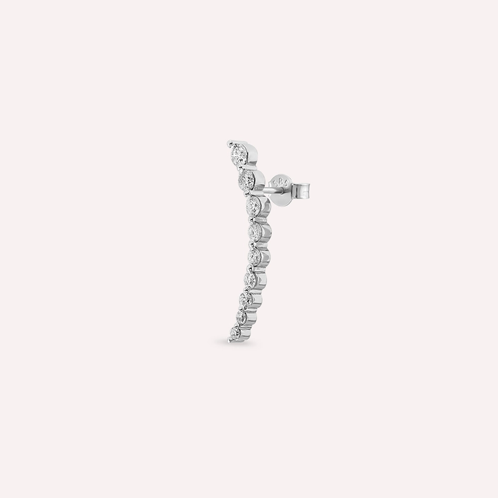 Comet 0.41 CT Diamond White Gold Single Earring - 2