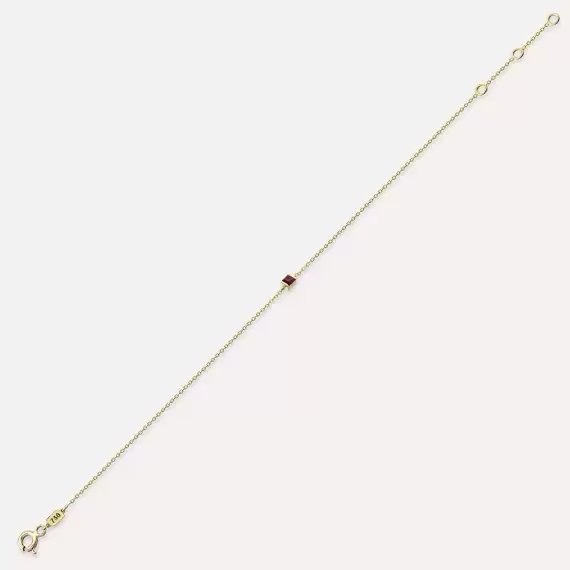 Connell 0.19 CT Caliber Cut Ruby Yellow Gold Bracelet - 3