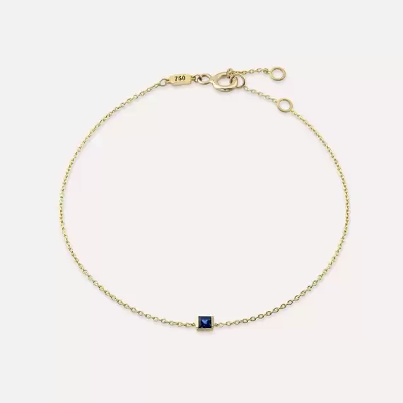 Connell 0.20 CT Caliber Cut Sapphire Yellow Gold Bracelet - 1