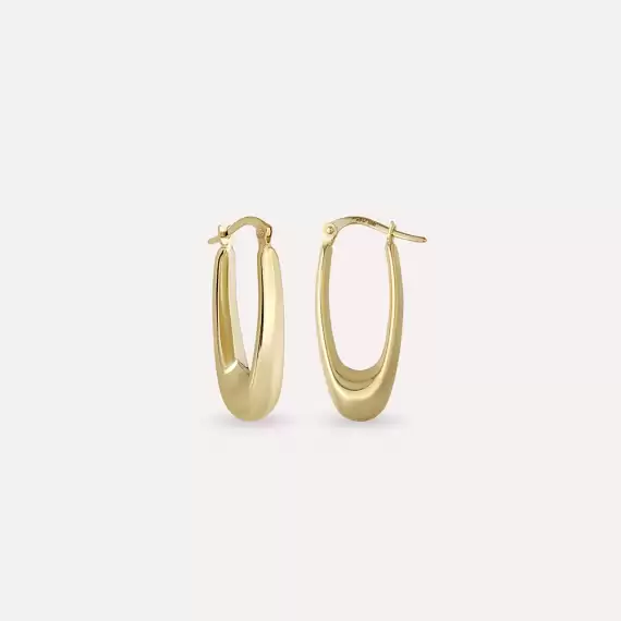 Cora Yellow Gold Hoop Earring - 3