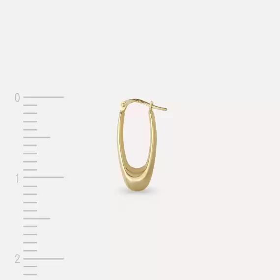 Cora Yellow Gold Hoop Earring - 4