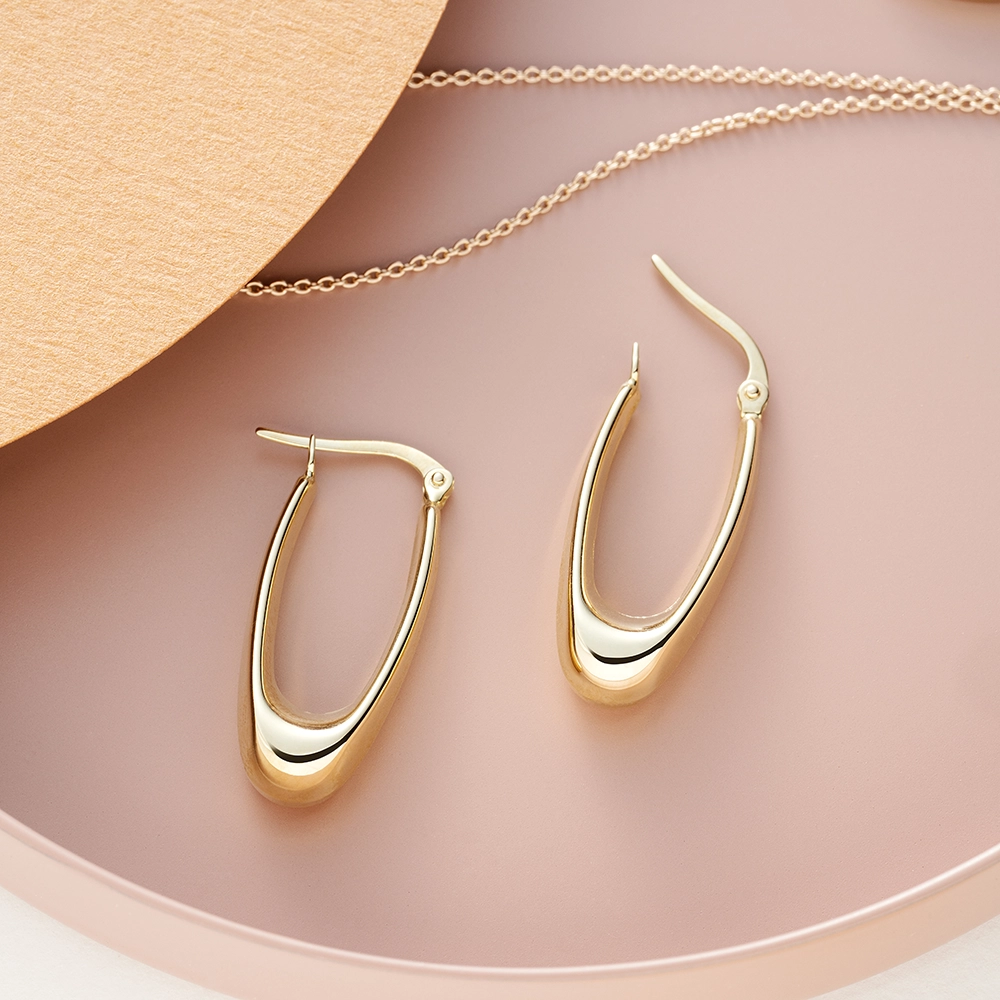 Cora Yellow Gold Hoop Earring - 1