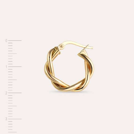 Corda Jr. Yellow Gold Hoop Earring - 4