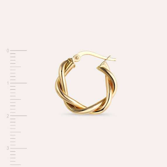 Corda Jr. Yellow Gold Hoop Earring - 3