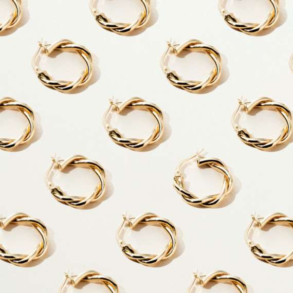 Corda Jr. Yellow Gold Hoop Earring - 3