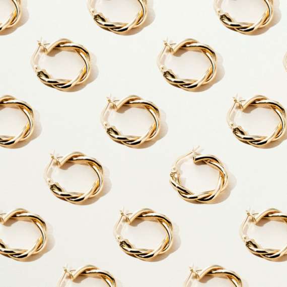 Corda Jr. Yellow Gold Hoop Earring - 2