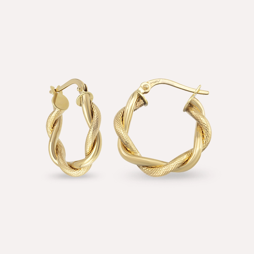 Corda New Yellow Gold Hoop Earring - 2