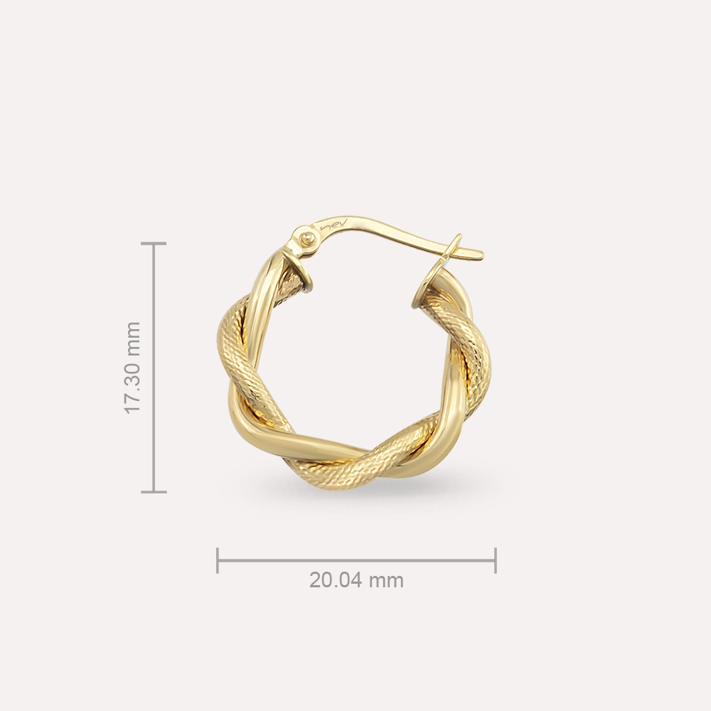 Corda New Yellow Gold Hoop Earring - 3