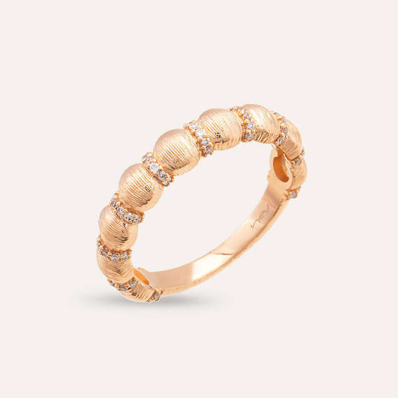 Core Matte 0.20 CT Diamond Rose Gold Ring - 4