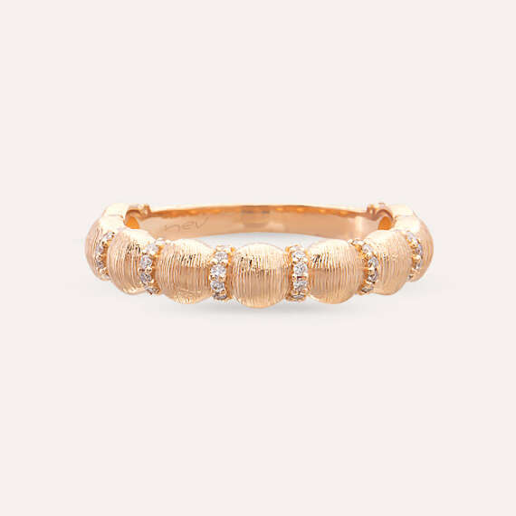 Core Matte 0.20 CT Diamond Rose Gold Ring - 5