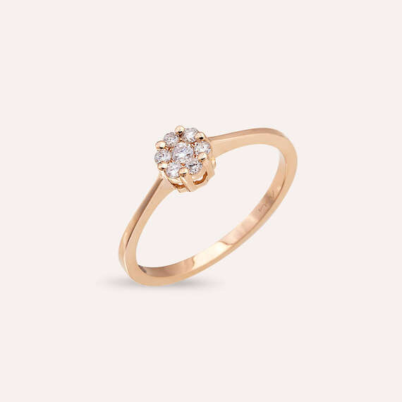 Coronet 0.16 CT Diamond Rose Gold Ring - 1