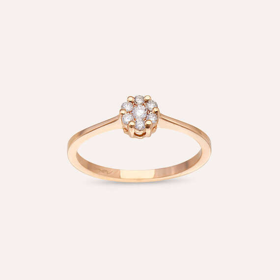 Coronet 0.16 CT Diamond Rose Gold Ring - 3