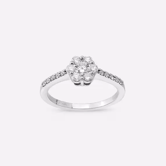 Coronet 0.64 CT Diamond White Gold Ring - 1