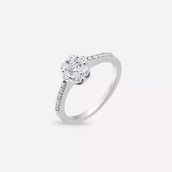 Coronet 0.64 CT Diamond White Gold Ring - 3