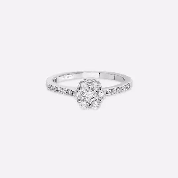 Coronet 0.64 CT Diamond White Gold Ring - 4