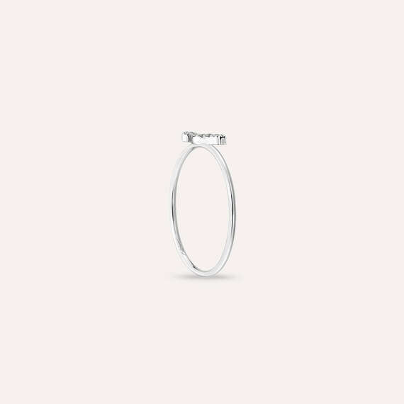Crimp White 0.05 CT Diamond Ring - 6